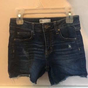 RSQ dark washed denim shorts. Kids size 8